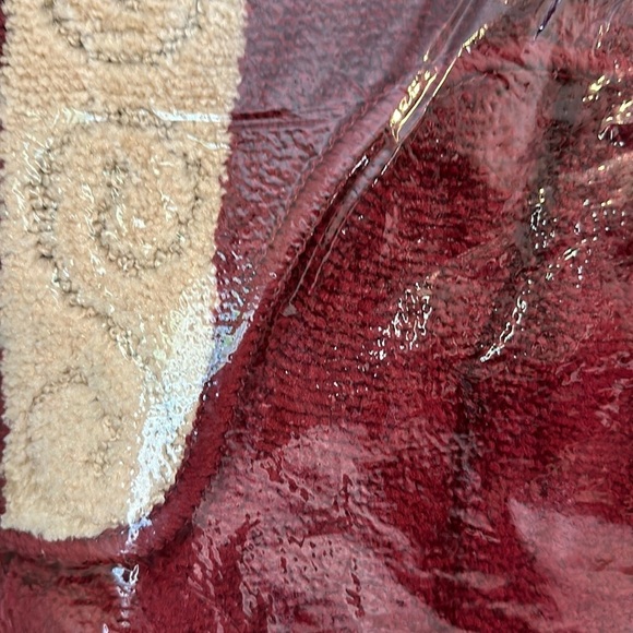 Burgundy 3pc Bathmat Set Non-Slip Absorbent mat -contour Rugs, Toilet cover - Picture 6 of 13